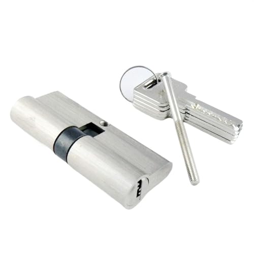 Cylinder Lock,Door Barrel Türschlosszylinder mit doppeltem Öffnungsprofil, Einsteckschlösser aus Messing 5 Schlüsseln(H) von BANGHA