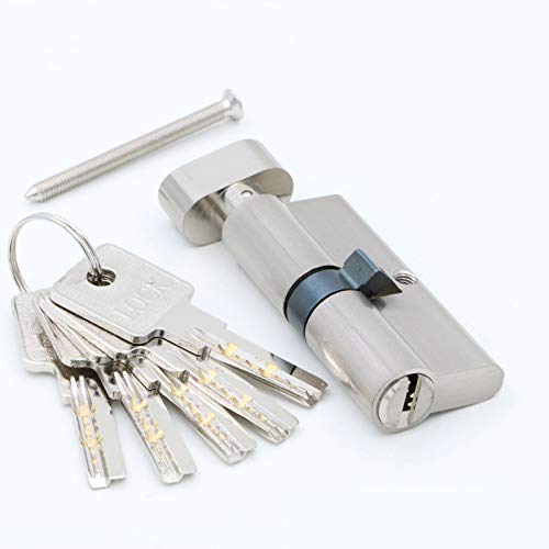 Cylinder Lock,Door Barrel Türzylinder Sicherheit Kupfer Schließzylinder Innen Schlafzimmer Wohnzimmer Griff(LY-75(37.5-37.5)) von BANGHA