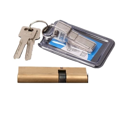 Cylinder Lock,Door Barrel Vorgespanntes Zylinderschloss AB-Schlüssel, Diebstahlsicherung, Messing-Türschloss, verlängerter Kern(32.5-32.5-01) von BANGHA