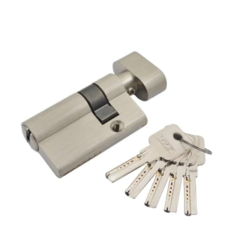 Cylinder Lock,Door Barrel Zylinderprofil-Einsteckschloss aus Messing, mit 5 Schlüsseln(R) von BANGHA
