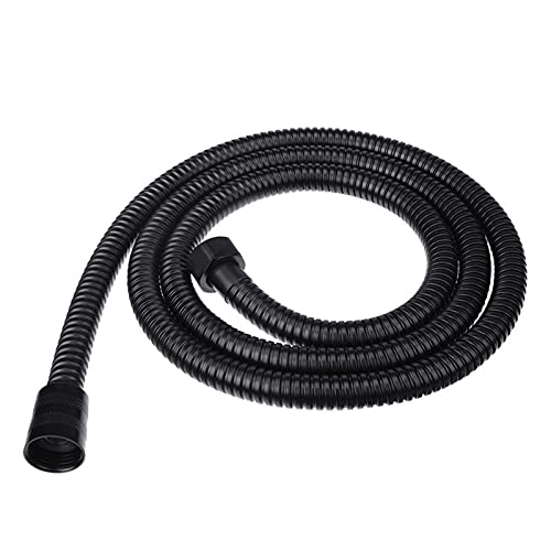 Duschschlauch,Brauseschlauch 1.5m Schwarz Edelstahl Badezimmer Dusche Schlauch Handheld Wasserleitung Beschläge Ersatzdusche Kopfschlauch Für Badewanne von BANGHA