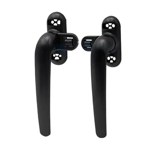 Fenstergriff,Fenstergriffe Abschliessbar 1 paar Universal Fenster Griff Key Locking Tür for Doppel Verglasung Windows(Black 1pair) von BANGHA