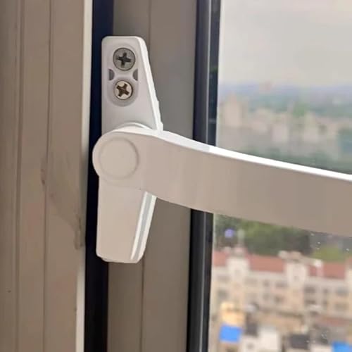 Fenstergriff,Fenstergriffe Abschliessbar Fenstergriff Home Hardware Hebel Flügelverriegelung Handlich Installieren Dekorative Kappe Zubehör(White Right) von BANGHA