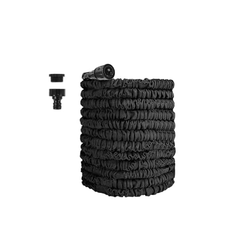 Gartenschlauch Flexibel 25FT-200FT Ausziehbarer Gartenschlauch Hochdruck-Autowaschschlauch Flexibler Schlauch Gartenbewässerungs-Reinigungswerkzeug(Black,150ft) von BANGHA