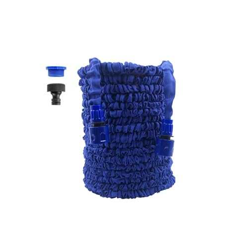 Gartenschlauch Flexibel 25FT-200FT Ausziehbarer Gartenschlauch Hochdruck-Autowaschschlauch Flexibler Schlauch Gartenbewässerungs-Reinigungswerkzeug(Blue,175ft) von BANGHA