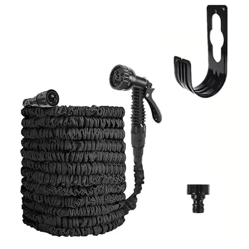 Gartenschlauch Flexibel Gartenschlauch Einfach zu erhaltende 7-Funktions-Wasserspritzpistole for den Heimgebrauch Teleskop-Wasserrohr Hochdruck-Autowaschwasserpistole(200ft) von BANGHA