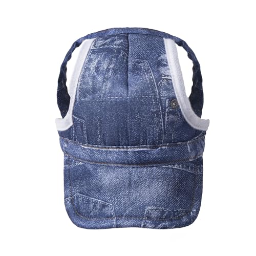 Hundemütze,Hunde Cappy 2 Stück Verstellbare Baseballkappe for Hunde, Sommer-Sonnenschutzhut Mit Ohrlöchern, Outdoor-Haustierkappe, Welpenhut, Hundezubehör(S) von BANGHA