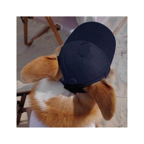 Hundemütze,Hunde Cappy Bestickte Baseballkappe for Hunde mit Namen, süße Sonnenkappe, verstellbare Sommermütze Haustiere kleine bis große(Black,Samll) von BANGHA