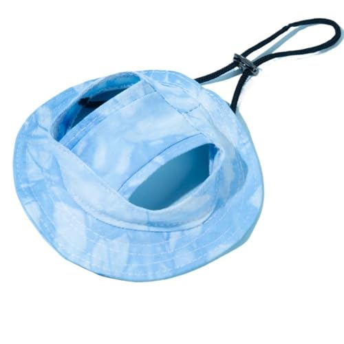Hundemütze,Hunde Cappy Haustierhut mit Ohrlöchern, verstellbare Baseballkappe for mittelgroße und kleine Hunde, Sommer-Farbstoff, Katzen, Sonnenkappe, Haustier-Outdoor-Hut, Heimtierbedarf(L) von BANGHA