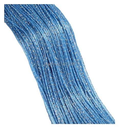 Perlenvorhänge,Thread Curtain Perlen String Vorhang Tür Fadenvorhänge Fenster Wandteller Raumteiler Türwohnhaus Wohnzimmer Hochzeitsdekor(Blue,1x2m) von BANGHA