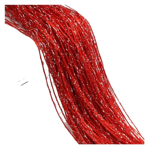 Perlenvorhänge,Thread Curtain W100 * H200. Cm luxus kristallvorhang flash linie glänzend quaste string türvorhang fenster zimmerteiler wohnschmuck(Red) von BANGHA