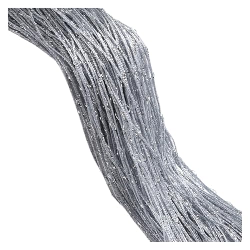 Perlenvorhänge,Thread Curtain W100 * H200. Cm luxus kristallvorhang flash linie glänzend quaste string türvorhang fenster zimmerteiler wohnschmuck(Silver) von BANGHA