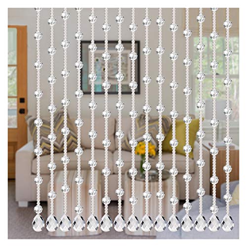 TüRvorhang 2 stücke Luxus kristallvorhang Glas perlen Flash Linie glänzend quaste String türvorhang Fenster Wohnzimmer teiler Hause Dekorationen Perlenvorhang (Color : B, Size : As Shown) von BANGHA