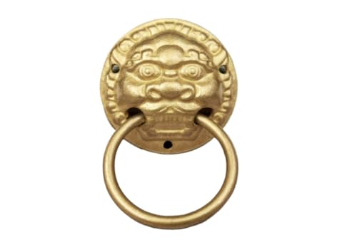 Türklopfer Antik 01 Reiner Kupfer-Kopf-Türkopf-Kopf-Zug-Ring Mittlerer Und Alter Art-Türkopfgriff Retro-antike Tür von BANGHA