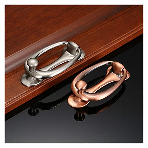 Türklopfer Antik Antike Datenschutz Spiegel Klopfer Türgriff Möbel Hardware Dekoration Klopfen Zinklegierung Chrom(Red Bronze) von BANGHA