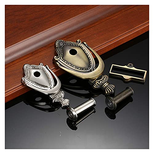 Türklopfer Antik Antike Privatsphäre Spiegel Klopfer Türgriff Möbel Hardware Dekoration Knock Zinklegierung(Small Red Bronze) von BANGHA