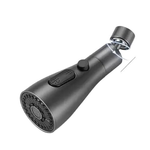 Wasserhahn Verlängerung,Faucet Extender 1 STÜCKE Universal 360 ° Drehen Küche Wasserhahn Extender Belüfter Kunststoff Splash Filter Waschbecken Bubbler Düse(Grey 1Pc) von BANGHA