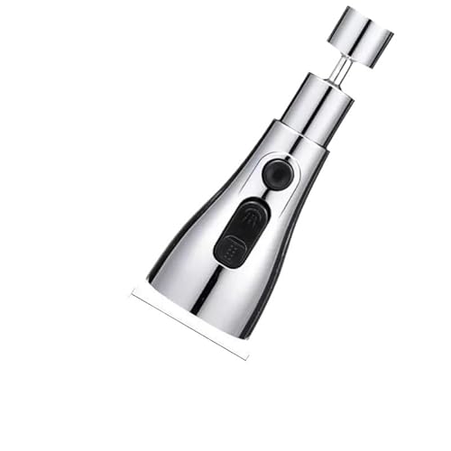 Wasserhahn Verlängerung,Faucet Extender 1 STÜCKE Universal 360 ° Drehen Küche Wasserhahn Extender Belüfter Kunststoff Splash Filter Waschbecken Bubbler Düse(Silver 1PC) von BANGHA