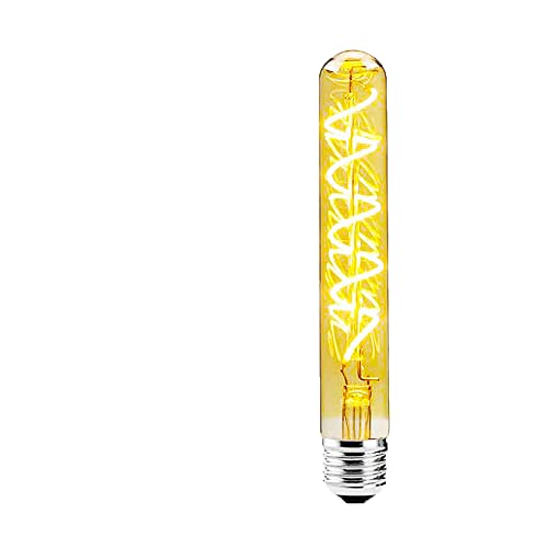 BANGSHUO 1 Stück E27 6W T30-185mm LED Edison Vintage Filament Dimmbare Röhrenlampe (60W Halogenbirne Äquivalent) E27 Retro Röhre 600LM Warmweiß 2700K Decorative Edison Lamp von BANGSHUO