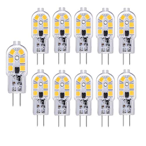 BANGSHUO G4 LED Lampen 2W 10er Pack, LED Birnen Ersatz 20W Halogenlampen Warmweiß 3000K 200LM AC/DC 12V LED Leuchtmittel G4 LED Birne Nicht Dimmbar BANGSHUO G4 LED Lampen 2W 10er Pack, LED Birnen Ersatz 20W Halogenlampen Warmweiß 3000K 200LM AC/DC 12V LED Leuchtmittel G4 LED Birne Nicht Dimmbar von BANGSHUO