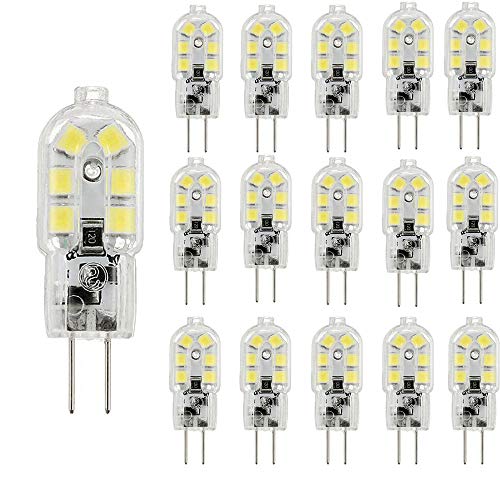 G4 LED Lampen 2W 15er Pack, BANGSHUO LED Birnen Ersatz 20W Halogenlampen Kaltweiß 6000K 200LM AC/DC 12V Leuchtmittel G4 Birne Nicht Dimmbar G4 LED Lampen 2W 15er Pack, BANGSHUO LED Birnen Ersatz 20W Halogenlampen Kaltweiß 6000K 200LM AC/DC 12V Leuchtmittel G4 Birne Nicht Dimmbar von BANGSHUO