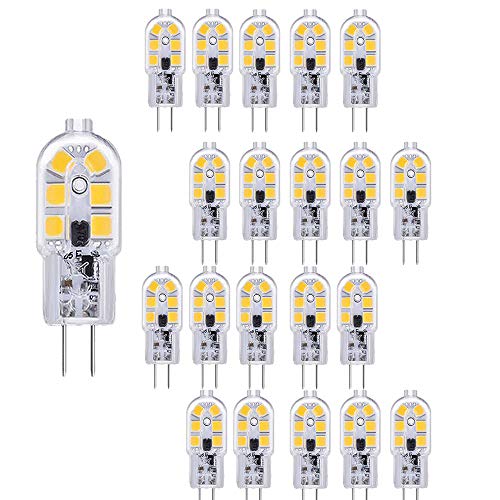 G4 LED Lampen 2W 20er Pack, BANGSHUO LED Birnen Ersatz 20W Halogenlampen Warmweiß 3000K 200LM AC/DC 12V Leuchtmittel G4 Birne Nicht Dimmbar G4 LED Lampen 2W 20er Pack, BANGSHUO LED Birnen Ersatz 20W Halogenlampen Warmweiß 3000K 200LM AC/DC 12V Leuchtmittel G4 Birne Nicht Dimmbar von BANGSHUO