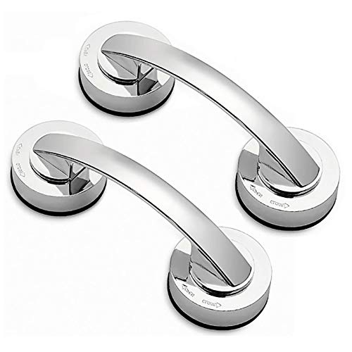 BANGSUN Haltegriffe mit Saugnapf, rutschfest, silberfarben, 2 Stück von BANGSUN