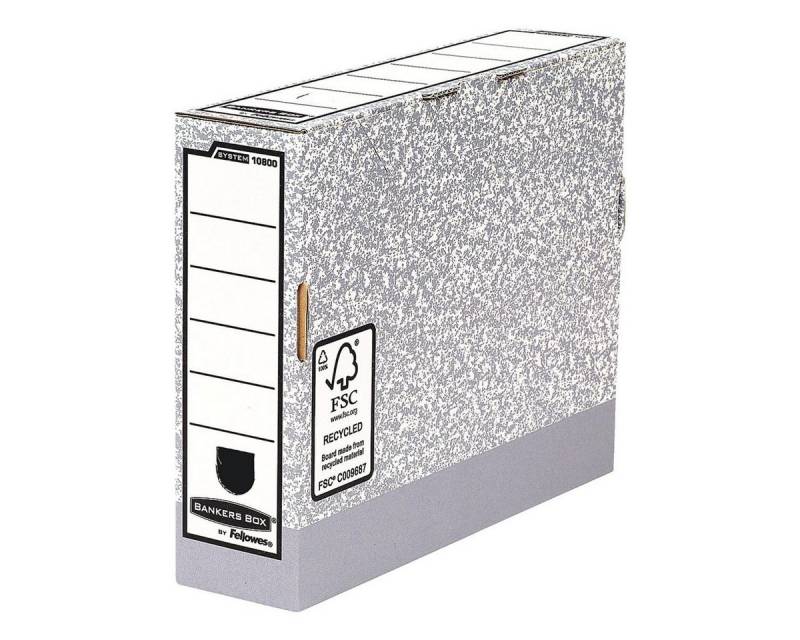 BANKERS BOX SYSTEM Aufbewahrungsbox (10 St), Ablagebox aus 100% Recyclingkarton von BANKERS BOX SYSTEM