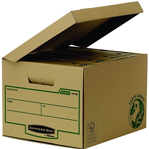 Bankers Box Earth Series Klappdeckelbox Kubus (100% recycled) 10 Stück braun von Fellowes