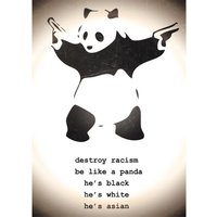 Destroy Racism Banksy Poster Panda von BANKSY