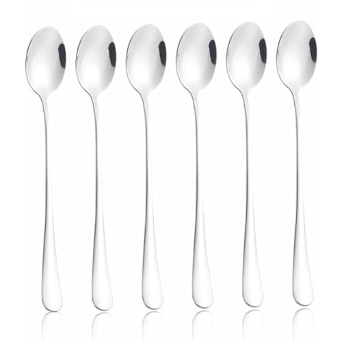 BANSHAN Teelöffel, 14,5 cm, Edelstahl, Kaffeelöffel, Espressolöffel, Dessertlöffel, Teelöffel, kleine Mini-Löffel-Set für Partys (6 Stück) von BANSHAN