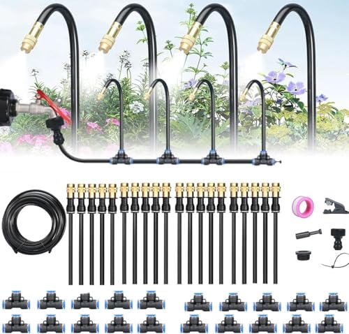 360 ° Gebogenes Automatisches Gartenbewässerungssystem, Gebogenes Automatisches Gartenbewässerungssystem, Intelligentes Sprinklersystem, Einstellbare Düse, For Pflanzen Im Freien(65.6Ft Set (65.6Ft ho von BANTASE