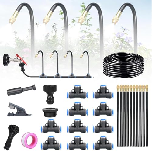 360° Gebogenes Automatisches Gartenbewässerungssystem, Wassersparendes Design, Gartenbewässerungssystem, Bewässerungssysteme For Außenpflanzen, Gartenbewässerungsset For Außenpflanzen(32.9Ft Set (32.9 von BANTASE