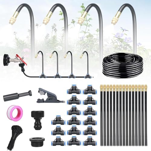 360° Gebogenes Automatisches Gartenbewässerungssystem, Wassersparendes Design, Gartenbewässerungssystem, Bewässerungssysteme For Außenpflanzen, Gartenbewässerungsset For Außenpflanzen(49.2Ft Set (49.2 von BANTASE