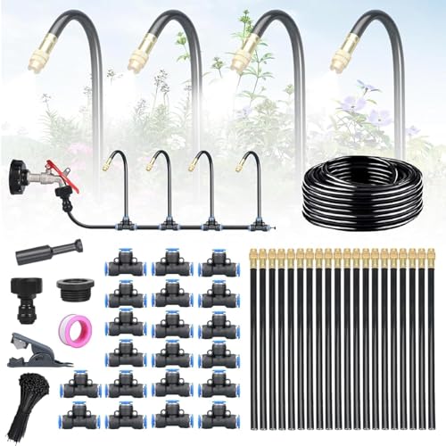 360° Gebogenes Automatisches Gartenbewässerungssystem, Wassersparendes Design, Gartenbewässerungssystem, Bewässerungssysteme For Außenpflanzen, Gartenbewässerungsset For Außenpflanzen(65.6Ft Set (65.6 von BANTASE