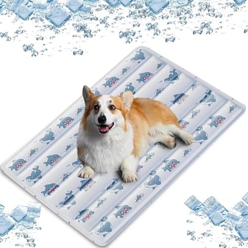 BANTASE Kühlmatte for Katzen, 45 X 60 cm – Selbstkühlendes Pad for Hunde Und Katzen, Druckaktivierte Kühlmatte for Haustiere for Zwinger(E,Large) von BANTASE
