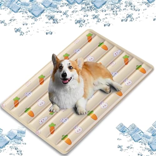 BANTASE Kühlmatte for Katzen, Langlebige Kühlmatte for Haustiere, for Hunde Und Katzen, Selbstkühlendes Pad, Kratzfest, for Kleine Und(G,Large) von BANTASE