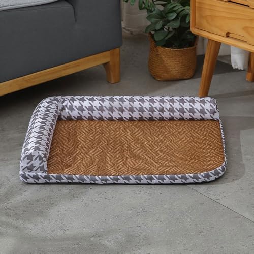 BANTASE Kühlmatte for Mittelgroße Hunde, 2025, Neueste, Solide Kühlmatte for Hunde, Kühlbett for Haustiere, Langlebige Kühlpads(C,L(60cm*42cm)) von BANTASE