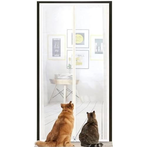 Katzenschutz-Balkontür, 100 Cm X 200 Cm, Verdicktes Katzenschutz-Moskitonetz For Wohnzimmer, Schlafzimmer, Küche, Terrasse, Kratzfeste Netztür For Hunde Und Katzen Mit Reißverschluss(100x220cm) von BANTASE