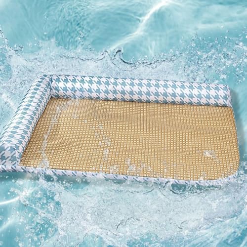 Kühlmatte For Hunde, Langlebige, Leicht Zu Reinigende Kühlmatte For Haustiere, Sicheres, Selbstkühlendes Gel-Pad, Faltbare, Weiche Kühlbettmatratze For Große Hunde Und Katzen Im Heißen Sommer(A,XXL(10 von BANTASE