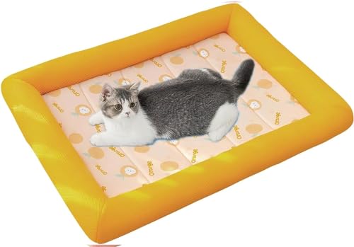 Kühlmatte for Haustiere, selbstkühlende Pat-Matte for kleine Tiere, waschbare Sommer-Pad-Decke, atmungsaktive Kühlmatte aus Eisseide for Haustiere, Kühlmatte for Haustiere for Katzen, Kätzchen, Hamste von BANTASE