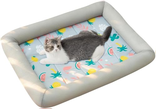 Kühlmatte for Haustiere, selbstkühlende Pat-Matte for kleine Tiere, waschbare Sommer-Pad-Decke, atmungsaktive Kühlmatte aus Eisseide for Haustiere, Kühlmatte for Haustiere for Katzen, Kätzchen, Hamste von BANTASE