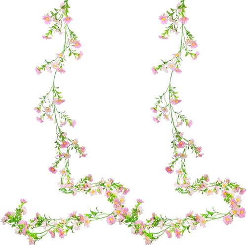 Künstliche Blumen Kunstblumen Wie Echt Deko Blumengirlande Gänseblümchen Seidenblumen Hängend Gefälschte Plastikblumen Fake Flowers Garland für Hochzeit Garten Wand Dekor Rosa 2pcs Künstliche Blumen Kunstblumen Wie Echt Deko Blumengirlande Gänseblümchen Seidenblumen Hängend Gefälschte Plastikblumen Fake Flowers Garland für Hochzeit Garten Wand Dekor Rosa 2pcs von BANTI