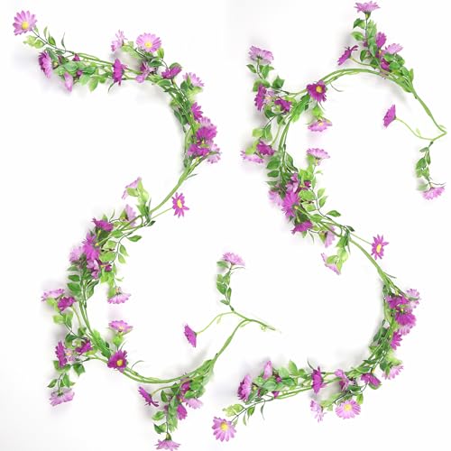 Künstliche Blumen Kunstblumen Wie Echt Deko Blumengirlande Gänseblümchen Violett Seidenblumen Hängend Gefälschte Plastikblumen Fake Flowers Garland für Hochzeit Garten Wand Dekor Künstliche Blumen Kunstblumen Wie Echt Deko Blumengirlande Gänseblümchen Violett Seidenblumen Hängend Gefälschte Plastikblumen Fake Flowers Garland für Hochzeit Garten Wand Dekor von BANTI