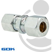 Banyo - Schneidringverschraubung Typ gr - Gerade Verschraubung reduziert ø 10 x 8 mm, Stahl verzinkt, Schneidring Messing von BANYO