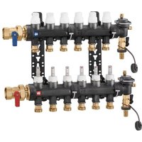 Banyo - Vormontierter Verteileranschluss 1 'f, 8 Abgänge 3/4' m Caleffi 6716H1 8 von BANYO