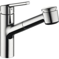 Kwc Spültischmischer Luna e herausziehbare Geschirrbrause Ausladung 220 mm Chrom von BANYO