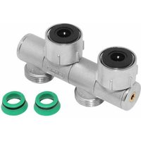 Simplex varicon n Hahnblock Eck/Durchgang verdrehbar für Heizkörper mit Eurokonus 3/4" ag F12002 von BANYO