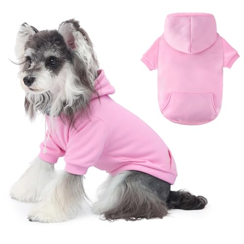 Hunde-Kapuzenpullover für große Hunde, Rosa, Größe XS von BAOBICUTE