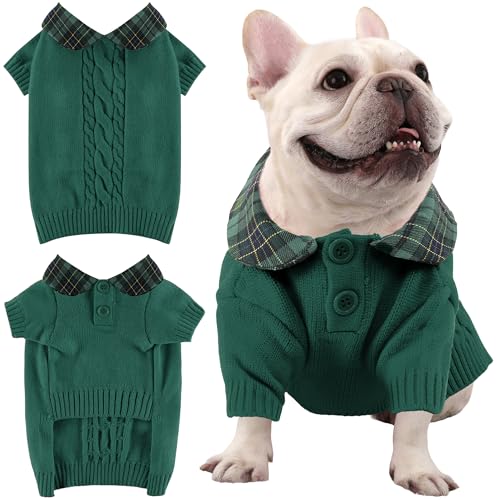 Hundepullover, kariert, Dunkelgrün, Größe XXL Hundepullover, kariert, Dunkelgrün, Größe XXL von BAOBICUTE